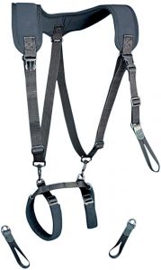 Tragriemen Tuba Harness Schwarz, Länge 55,8 - 68,6cm