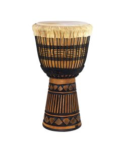 Djembe  Black Deepcarved  65cm Design 2